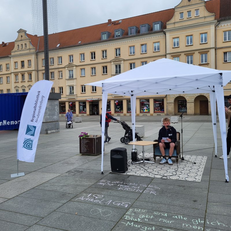 Veranstaltungsbild zur Lesungen der B&uuml;chervebrennung 1933 // &copy; Vier-Tore-Stadt Neubrandenburg