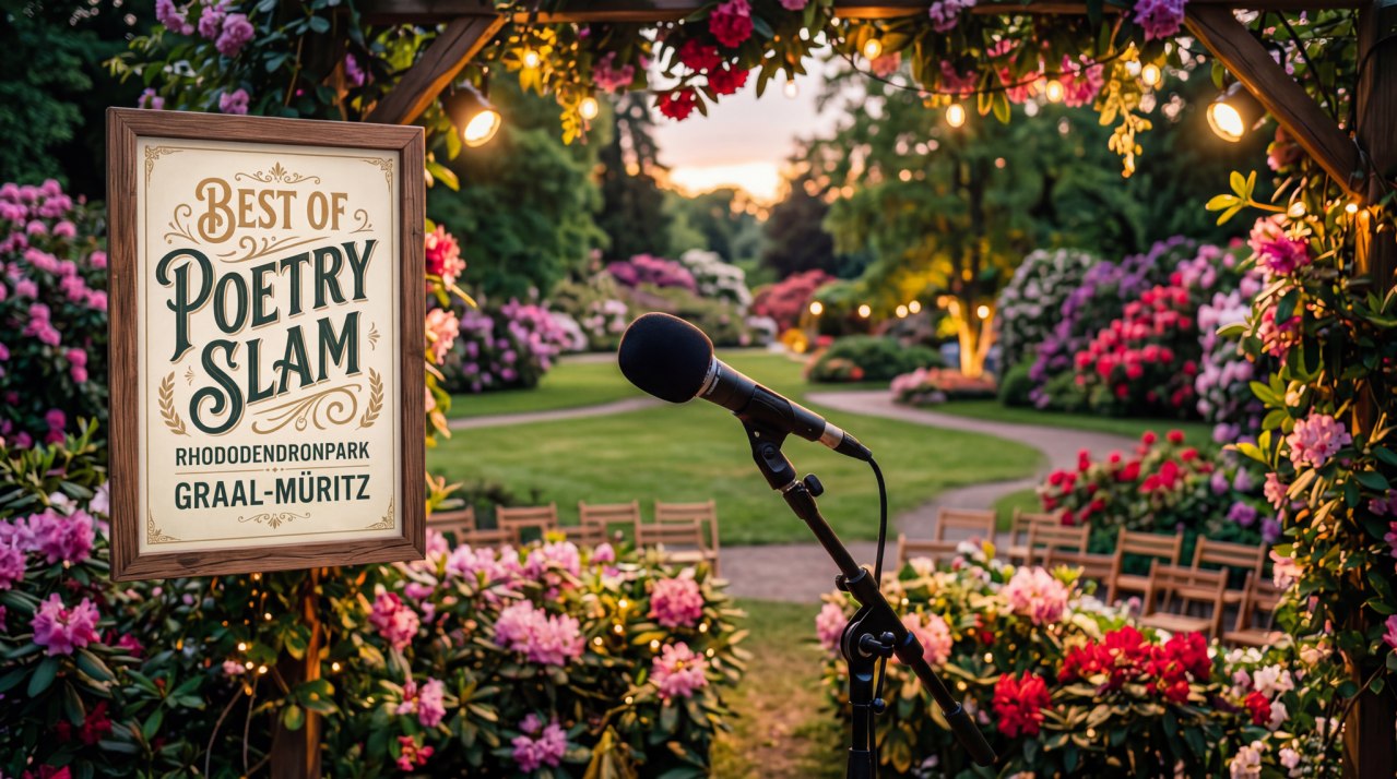 Symbool foto: Poetry slam avond in het park | Issue 4 // © KI-generiert mit Adobe Firefly, Adobe Inc. Symbool foto: Poetry slam avond in het park | Issue 4 // © KI-generiert mit Adobe Firefly, Adobe Inc.