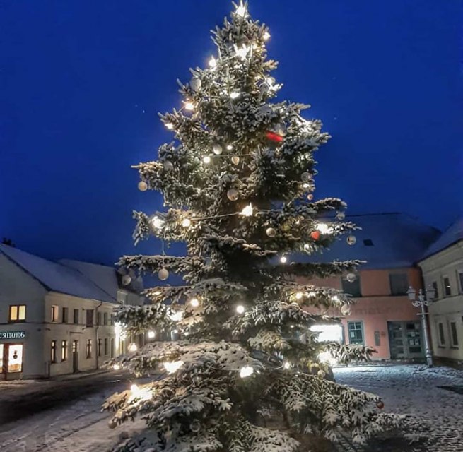 Weihnachtsbaum auf dem Marktplatz, © Gabriele Riech Weihnachtsbaum auf dem Marktplatz, © Gabriele Riech