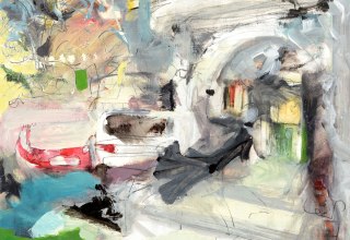 Kleines Tafelbild in Acryl auf Holz, &copy; Christian Kabu&szlig;