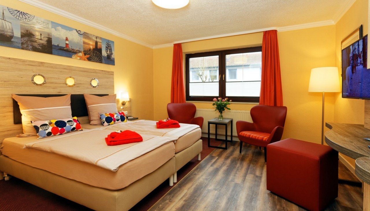 Zimmerausstattung, &copy; Hotel Hanse-Kogge