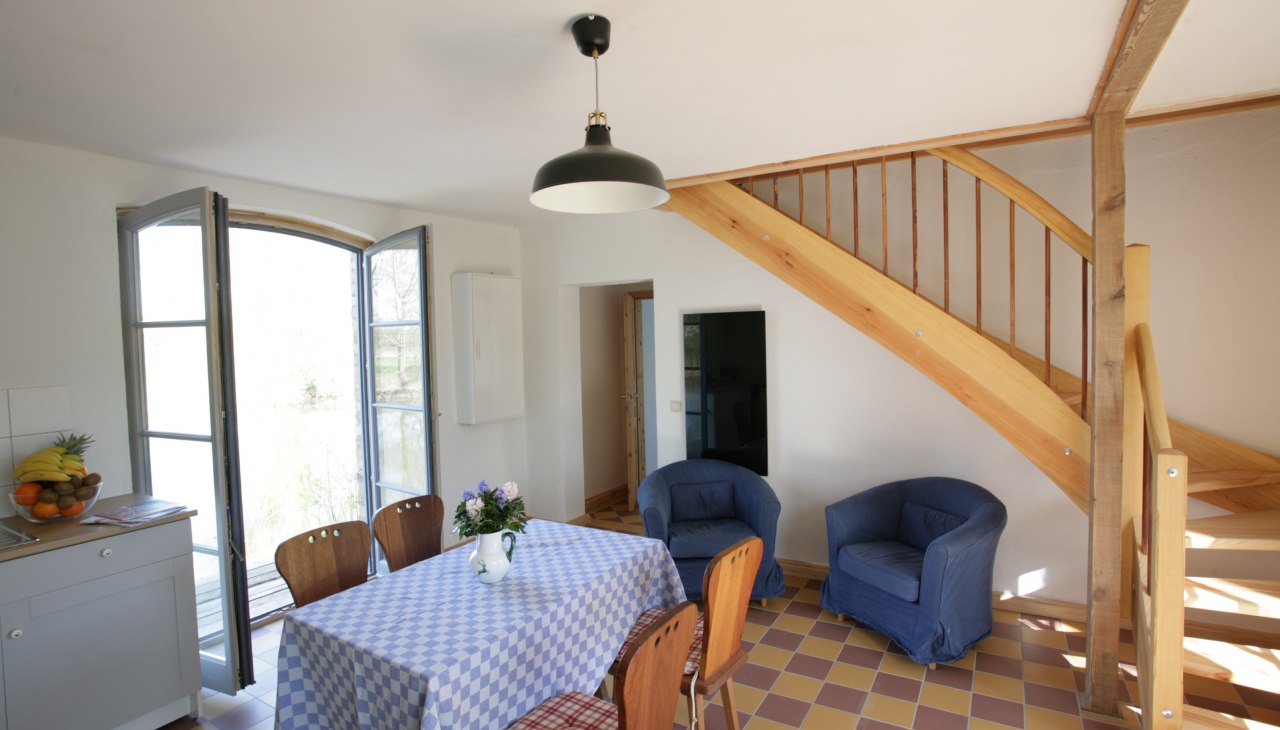 Wohnraum - Ferienwohnung linkes Rosenhaus, © Hahn Wohnraum - Ferienwohnung linkes Rosenhaus, © Hahn