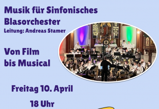 Konzertplakat f&uuml;r das Konzert mit S&auml;terbl&aring;set am Freitag den 10.4.2026 // &copy; Andreas Stamer