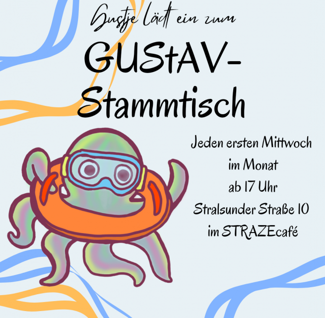 Einladung zu unserem Stammtisch // © GUStAV / Lark M. Toda Einladung zu unserem Stammtisch // © GUStAV / Lark M. Toda