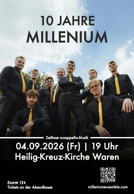 Concertaffiche Waren 2026 // &copy; Millenium Ensemble