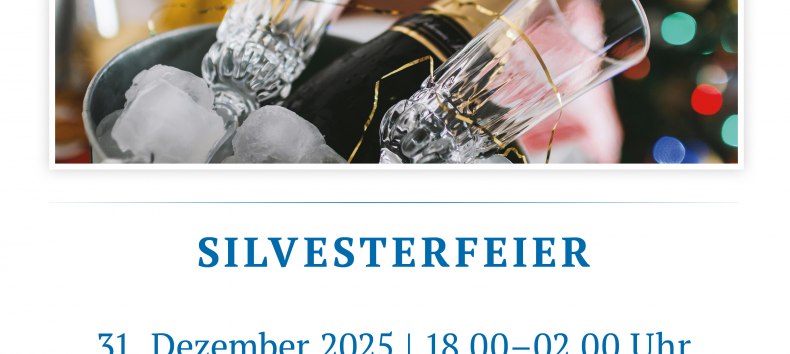 Festlich dekorierter Raum mit Buffet, Getränken und glitzernden Silvesterelementen, einladend für Feierlichkeiten., © spreepiraten® Festlich dekorierter Raum mit Buffet, Getränken und glitzernden Silvesterelementen, einladend für Feierlichkeiten., © spreepiraten®