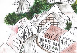 Die Zeichnung ist Teil der Ausstellung, © Kathrin Hanisch Die Zeichnung ist Teil der Ausstellung, © Kathrin Hanisch