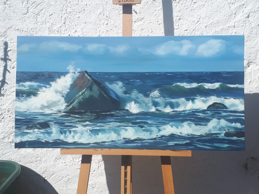 Und hier ein Ölbild mit einem Motiv der Insel., © Anja Gehrke Und hier ein Ölbild mit einem Motiv der Insel., © Anja Gehrke