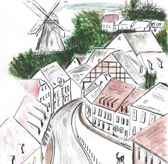 Die Zeichnung ist Teil der Ausstellung, © Kathrin Hanisch Die Zeichnung ist Teil der Ausstellung, © Kathrin Hanisch