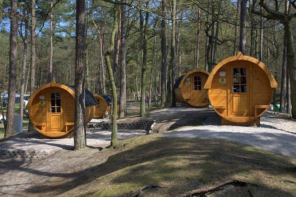 Die Schlaff&auml;sser auf dem Campingplatz Pommernland unter B&auml;umen auf der Insel Usedom // &copy; A. Beggerow