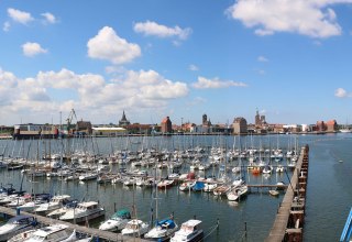 Blick auf den Hafen des Wassersportzentrums von oben // &copy; Manfred Hanke, Vorstandsmitglied WSZ