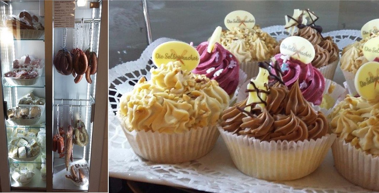 Im kleinen Caf&eacute; des Hofladens gibt es immer frische Torten und T&ouml;rtchen // &copy; Landhaus Levitzow