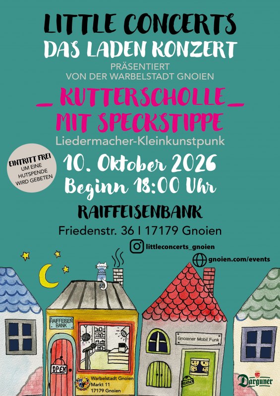 Kutterscholle mit Speckstippe Konzert in Gnoien // © Warbelstadt Gnoien Kutterscholle mit Speckstippe Konzert in Gnoien // © Warbelstadt Gnoien