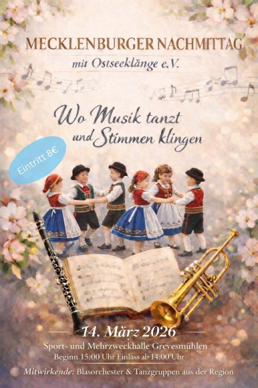 Einladung zum Mecklenburger Nachmittag, © Ostseeklänge e.V. Einladung zum Mecklenburger Nachmittag, © Ostseeklänge e.V.