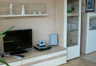 Uitzicht woonkamer // &copy; Ferienwohnung Harmonie
