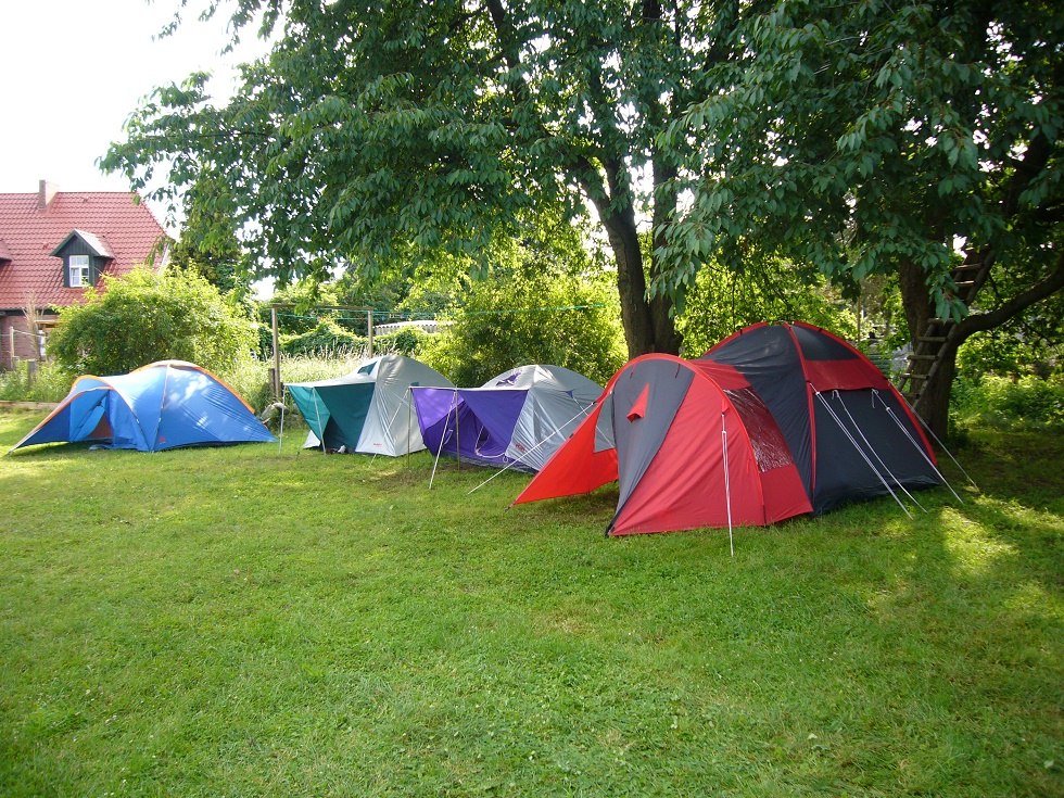 Der Zeltplatz ist ein kleiner beschaulicher Platz, zum Teil unter großen Kirschbäumen und mit freier Wiese // © Pension Alte Schule Rieth Der Zeltplatz ist ein kleiner beschaulicher Platz, zum Teil unter großen Kirschbäumen und mit freier Wiese // © Pension Alte Schule Rieth