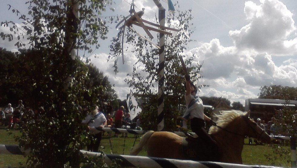 Traditionelles Ummanzer Tonnenabschlagen, © Haflingerzucht Ummanz-Rügen/Briesemeister Traditionelles Ummanzer Tonnenabschlagen, © Haflingerzucht Ummanz-Rügen/Briesemeister
