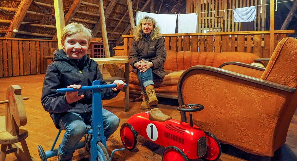De nieuwe speelvloer in het openluchtmuseum Klockenhagen // &copy; Freilichtmuseum Klockenhagen