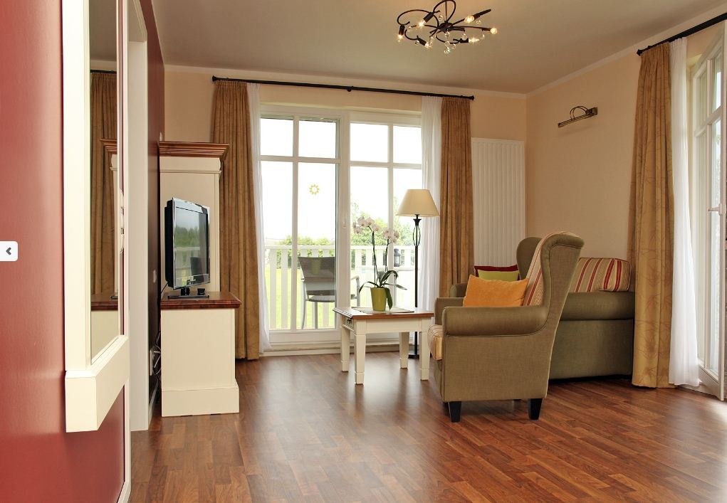 Wohnzimmer im Aparthotel Saatmann, &copy; A. Saatmann &middot; Foto Hagen Hansen