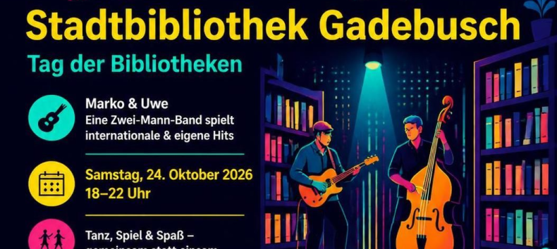 Tag der Bibliotheken - wir feiern das Lesen und das Leben. Lesen tut gut. // &copy; Ki generiert