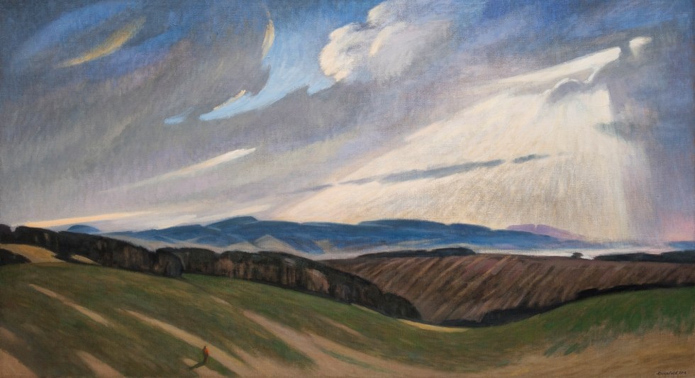 Der Maler und seine Landschaft, &Ouml;l auf Leinewand, 2013, 110 x 190 cm, &copy; Jan Eisenfeld