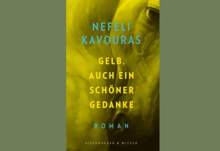 Boekomslag bedrukt met de titel en de auteur, in gele tinten. // &copy; Stadtbibliothek Stralsund