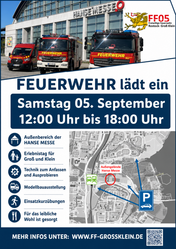 Fleyer compleet // &copy; Freiwillige Feuerwehr Rostock- Gro&szlig; Klein