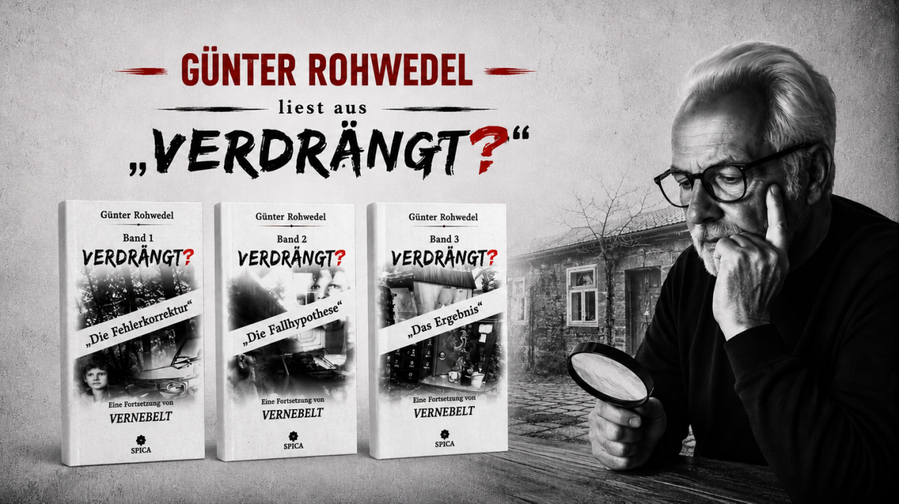 Werbemotiv zur Lesung von Günter Rohwedel (Buchreihe Verdrängt?) - eine True-Crime-Lesung mit regionalem Bezug // © Günter Rohwedel Werbemotiv zur Lesung von Günter Rohwedel (Buchreihe Verdrängt?) - eine True-Crime-Lesung mit regionalem Bezug // © Günter Rohwedel