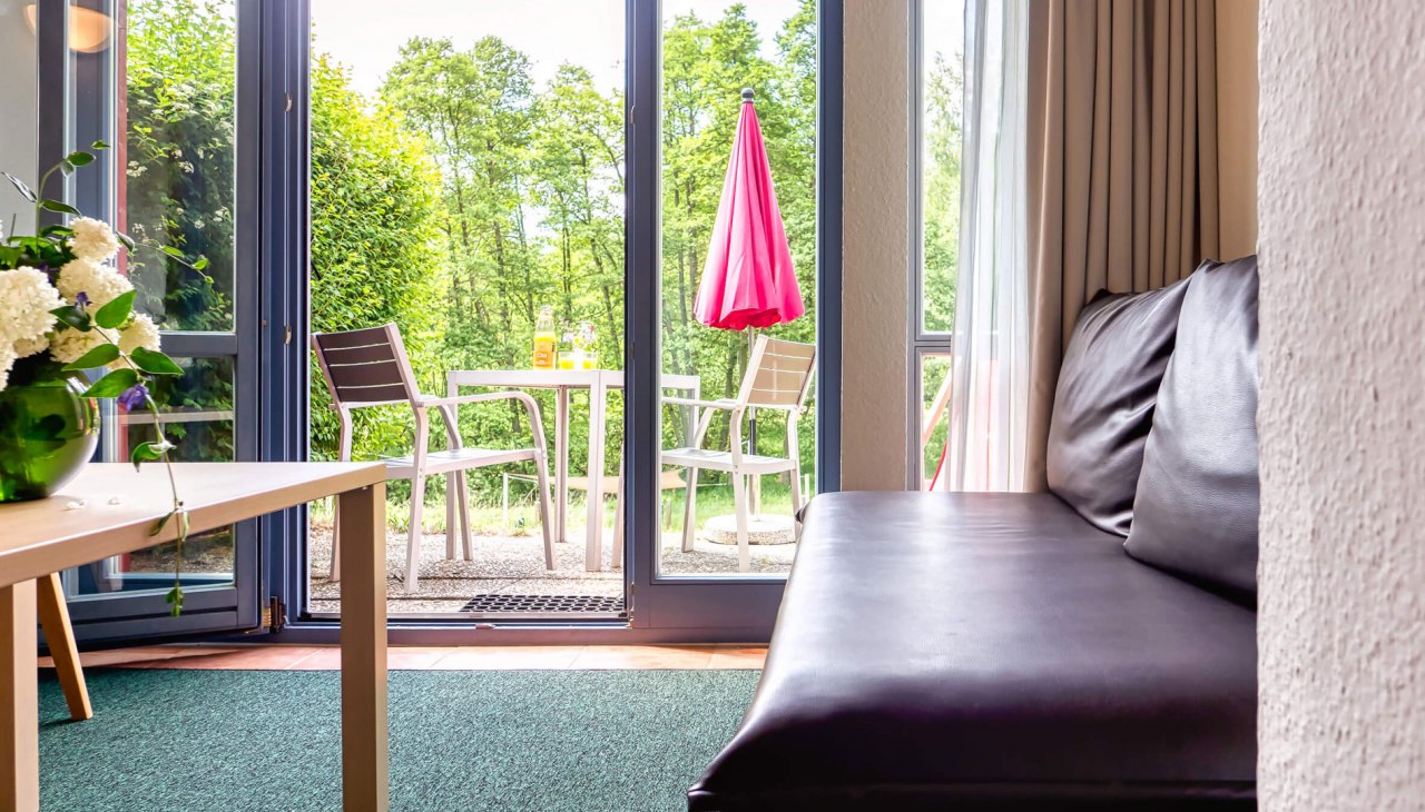 Blick in Ferienwohnung - Wohnbereich, © C. Heiser Blick in Ferienwohnung - Wohnbereich, © C. Heiser