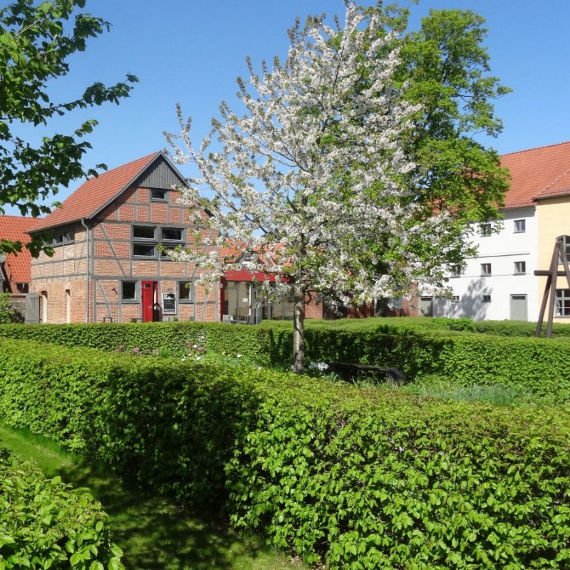 Cafe-Wieckhaus aus dem Klostergarten heraus fotografiert // &copy; Tom Augustyniak