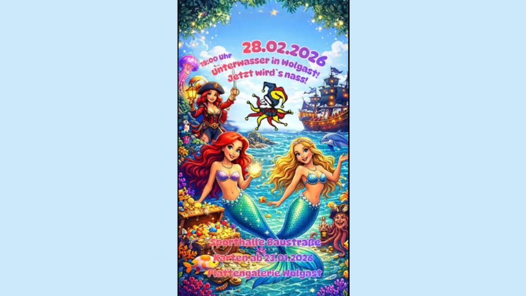 Unterwasser in Wolgast - jetzt wird's nass - Karneval, &copy; User