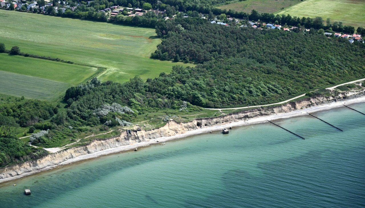 Gezicht in vogelvlucht op Hohes Ufer, © FALCON CREST AIR Gezicht in vogelvlucht op Hohes Ufer, © FALCON CREST AIR