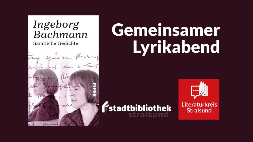 Das Cover vom Buch "Sinnliche Gedichte" von Ingeborg Bachmann zu sehen. Eine schlanke Frau mit einem Bob-Haarschnitt ist auf dem Cover. // &copy; Literaturkreis Stralsund