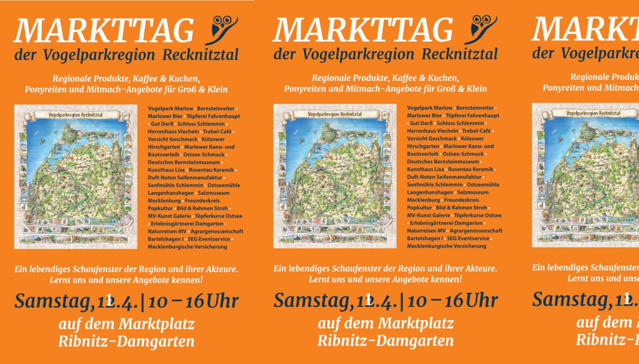 Markttag der Vogelparkregion Recknitztal, © TV VR e.V. Markttag der Vogelparkregion Recknitztal, © TV VR e.V.