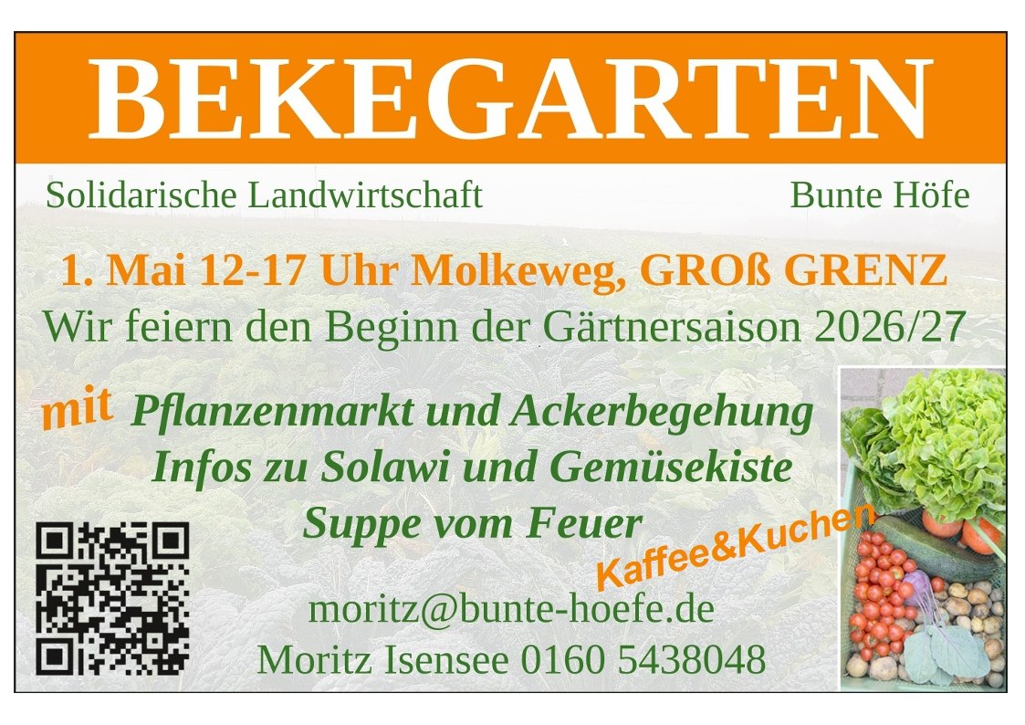 Saisoner&ouml;ffnung im Bekegarten. // &copy; Amtsreport Schwaan