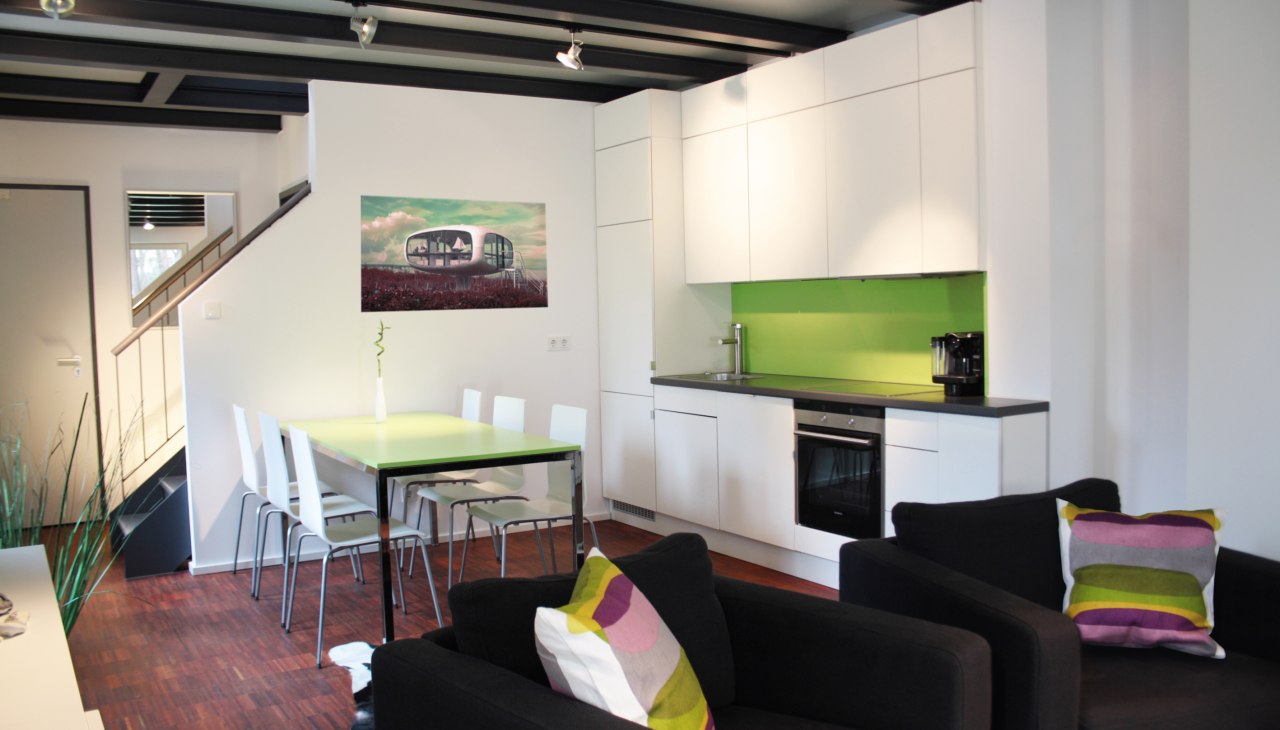 6-Personen Apartment "Die Sonnige"3-Geschoss-Maisonette | 100m² | Wohnraum mit Küche 3 Schlafräume | 2 Bäder | WC | Sauna | Terrasse, © Haus Düne31 6-Personen Apartment "Die Sonnige"3-Geschoss-Maisonette | 100m² | Wohnraum mit Küche 3 Schlafräume | 2 Bäder | WC | Sauna | Terrasse, © Haus Düne31