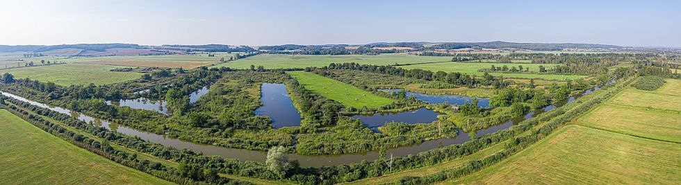 Landschaft der Peene mit Torfstichen // &copy; Tourismusverband Mecklenburgische Seenplatte/Tobias Kramer