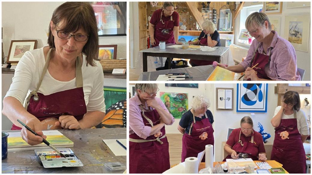 Aquarellieren mit Freude, &copy; Galerie Kunstvoll Barth