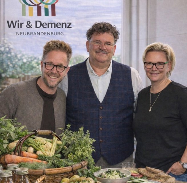 Herr Jens Moreika, Herr Uwe Hildebrandt und Frau Manja Eckert (v.l.n.r.) // &copy; Netzwerk Wir & Demenz Neubrandenburg