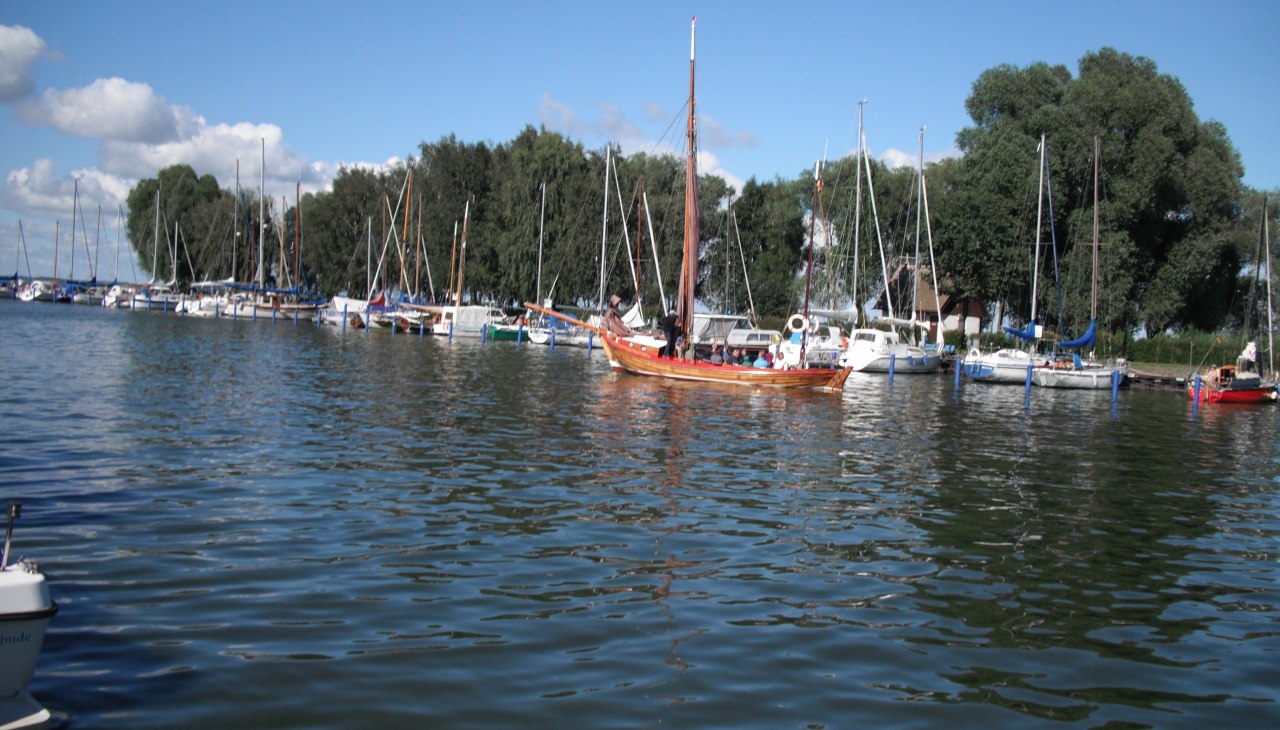 Auf Abenteuerfahrt mit dem Zeesboot und Skipper Alwin Harder, &copy; Angelika Michaelis