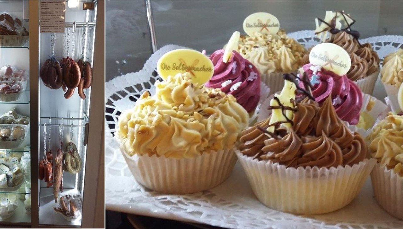 Im kleinen Café des Hofladens gibt es immer frische Torten und Törtchen, © Landhaus Levitzow Im kleinen Café des Hofladens gibt es immer frische Torten und Törtchen, © Landhaus Levitzow