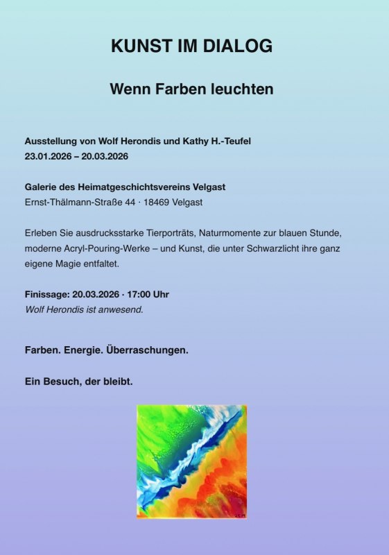Plakat zur Finissage, &copy; Eigenes Werk; MV-Kunst Galerie am Mammutbaum