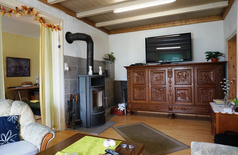 Woonkamer in de vakantiewoning // © Gutshaus Alt Krassow Woonkamer in de vakantiewoning // © Gutshaus Alt Krassow