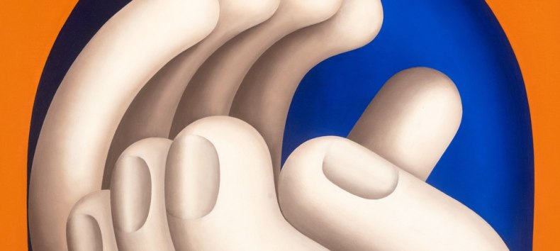 Hans Ticha: Klatscher (1), 1982, &Ouml;l auf Leinwand, 80 x 60 cm, Deutsches Historisches Museum, &copy; Hans Ticha, VG Bild-Kunst, Bonn 2025, &copy; VG Bild-Kunst, Bonn 2025