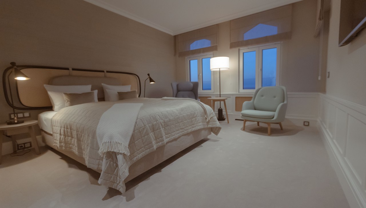 Doppelzimmer mit Meerblick, © Strandhotel Ostende Doppelzimmer mit Meerblick, © Strandhotel Ostende