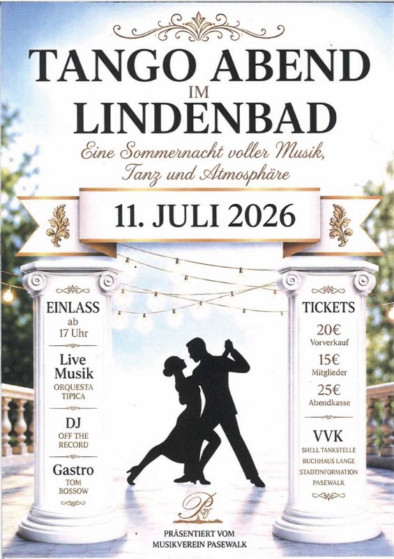 Tango-Abend-Lindenbad // © Musikverein Pasewalk Tango-Abend-Lindenbad // © Musikverein Pasewalk