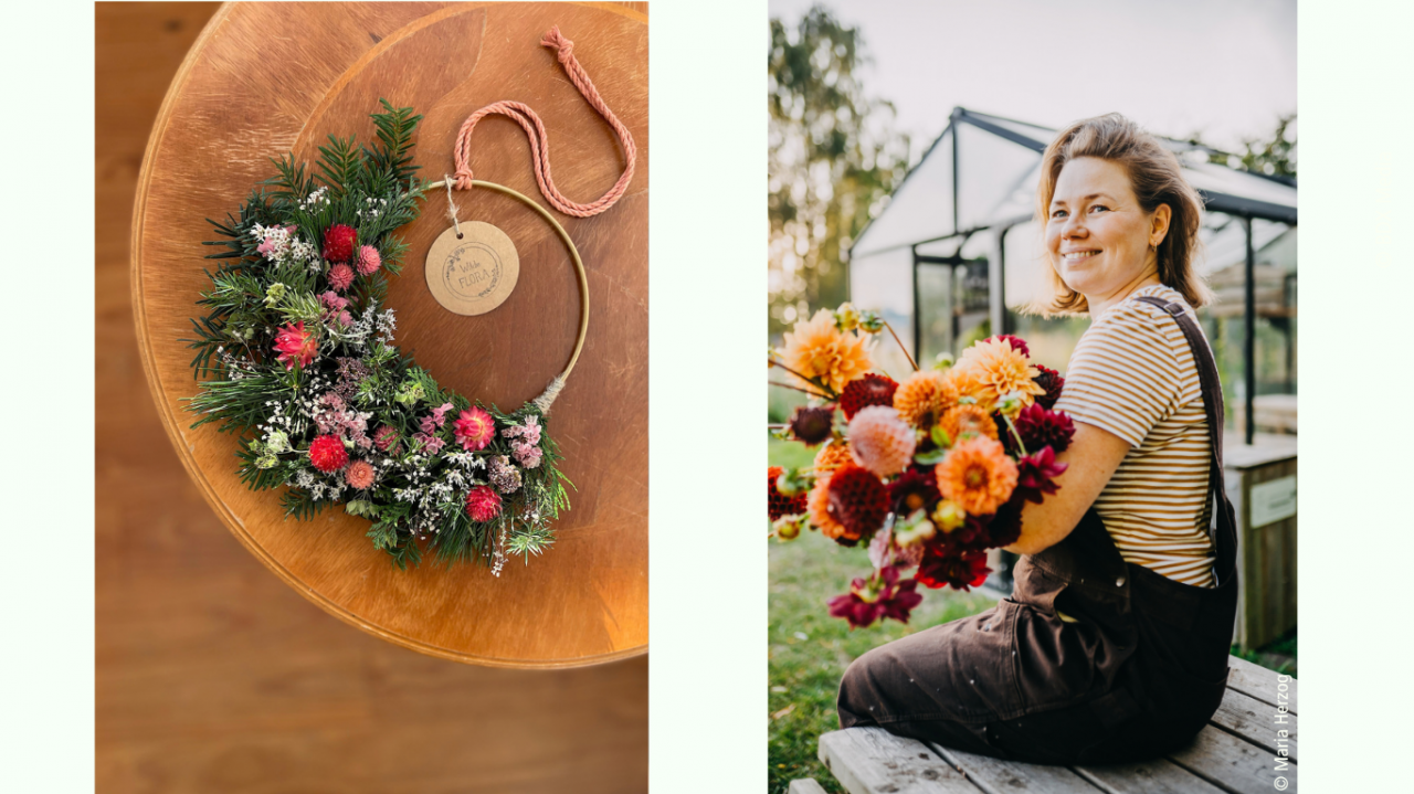 © Portrait: © Maria Herzog, Beispiele Winterloops: © Wilde Flora © Portrait: © Maria Herzog, Beispiele Winterloops: © Wilde Flora