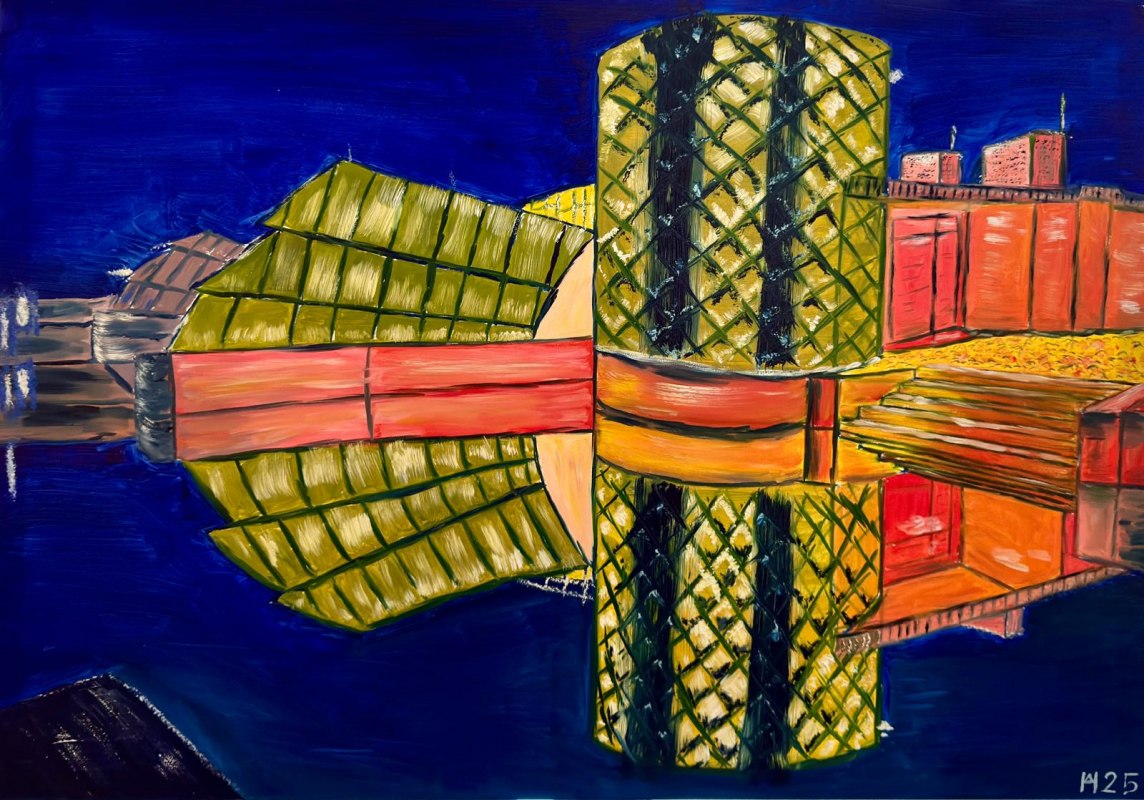 Blaue Stunde Sperrwerk Greifswald // &copy; W. Hube