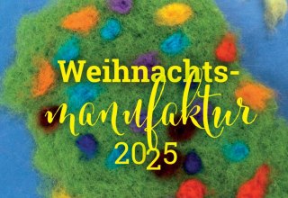 Gefilzter Weihnachtsbaum auf blauen Grund, © JKS im Kornhaus Gefilzter Weihnachtsbaum auf blauen Grund, © JKS im Kornhaus