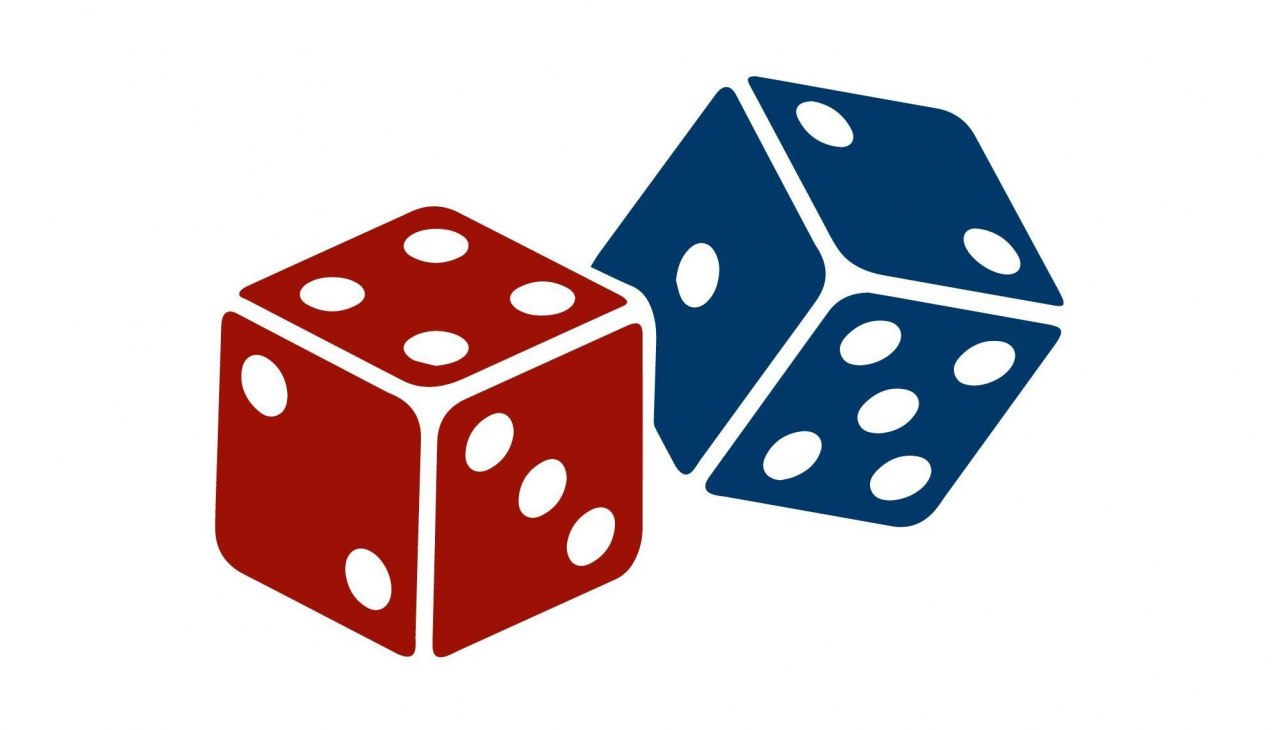 ein gezeichneter blauer und roter W&uuml;rfel, &copy; Stadtbibliothek Stralsund